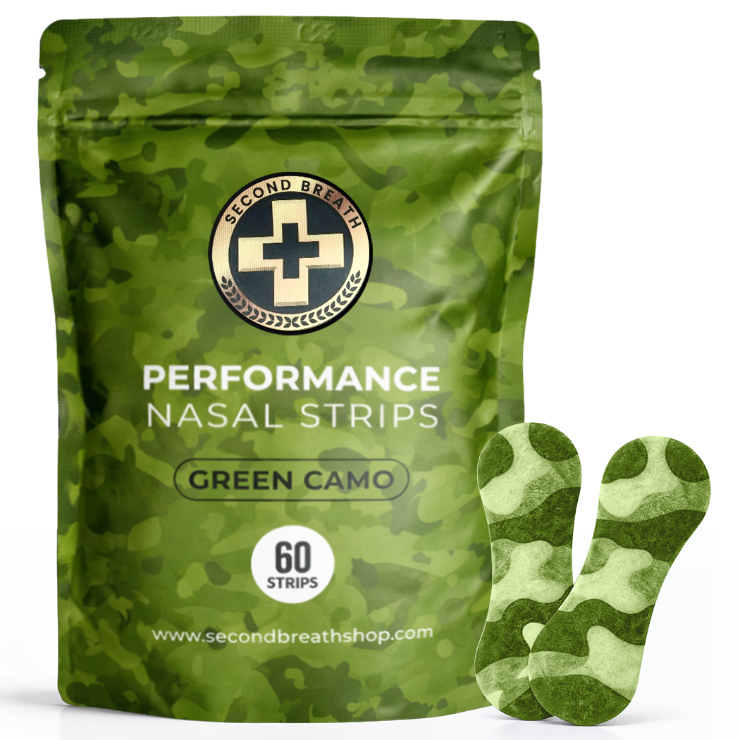 SECOND BREATH PERFORMANCE NASAL STRIPS I FOUR BOLD CAMO COLORS